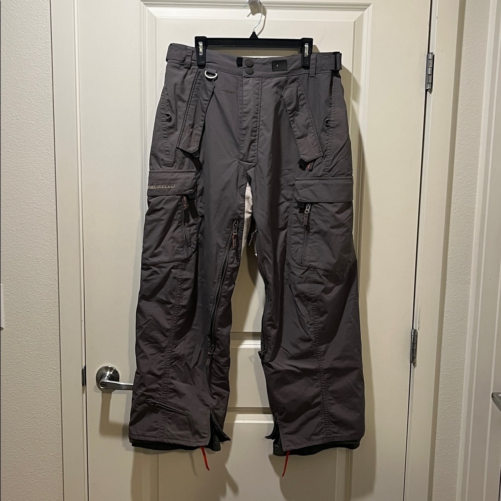 Volcom Gray and neon cargo pants